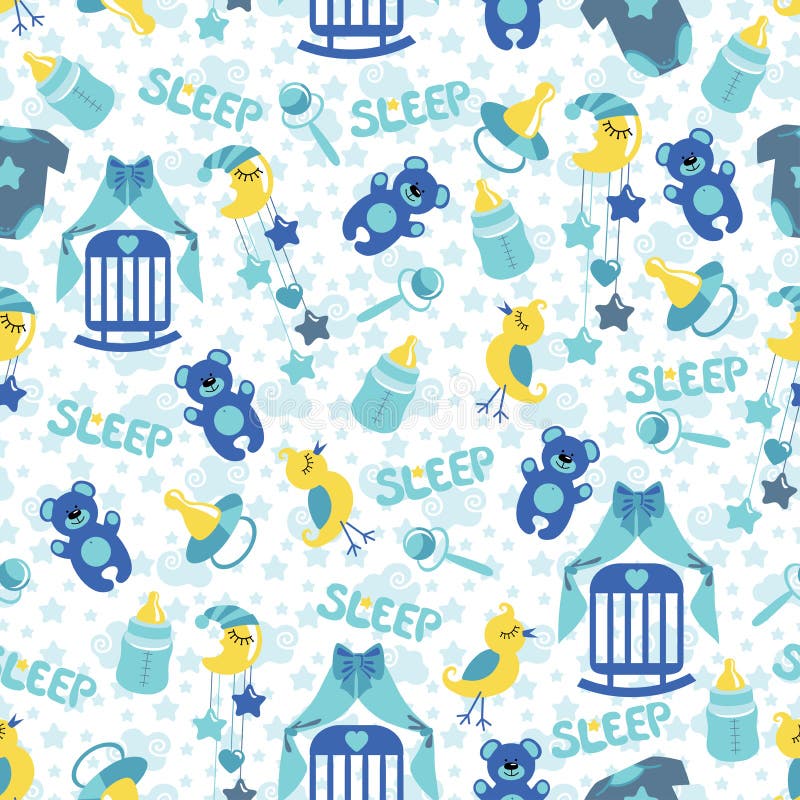 Premium Vector  Baby boy seamless pattern for fabric print