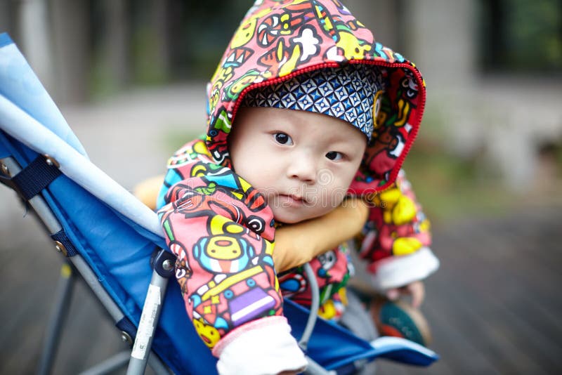 Baby in carriage stock image. Image of forword, infant - 47279103
