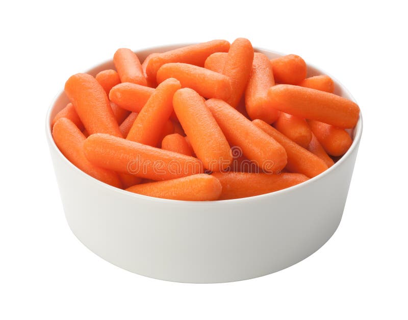 Baby Carrots Isolated with clipping path