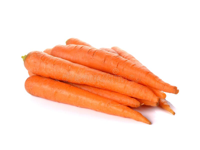 Baby carrots isolated on a white background