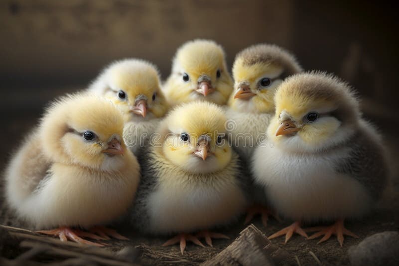 Baby chicks at farm stock illustration. Illustration of young 273070381