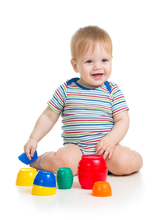 Baby child playing toys stock photo. Image of cute, logic 31742762