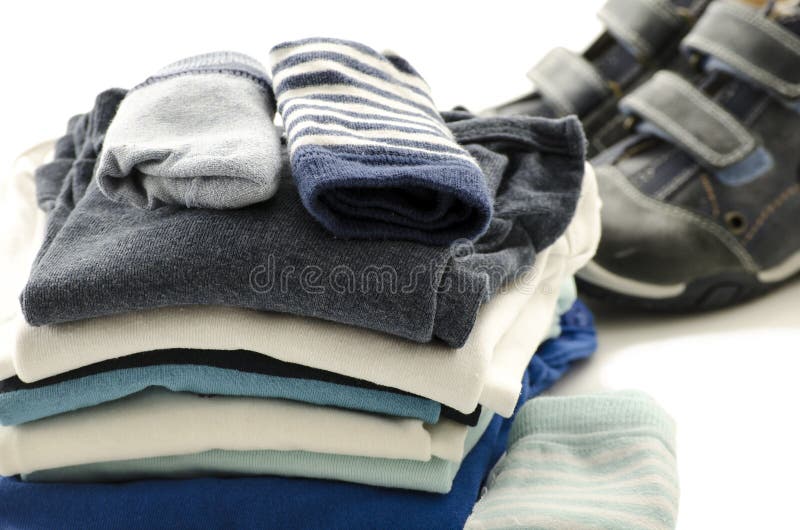 Blue and White Baby Clothes Stock Photo Image of cotton, background 72418296