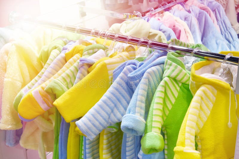Baby clothes in store stock photo. Image of beauty, clothing 124394742