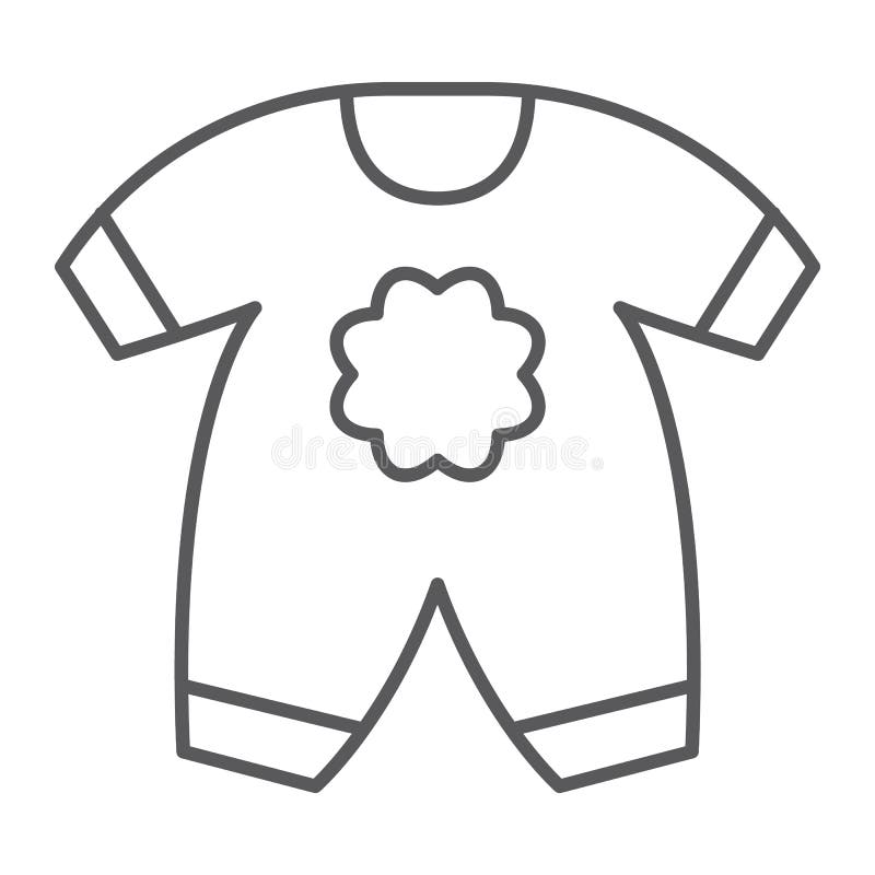 baby clothes clipart black and white