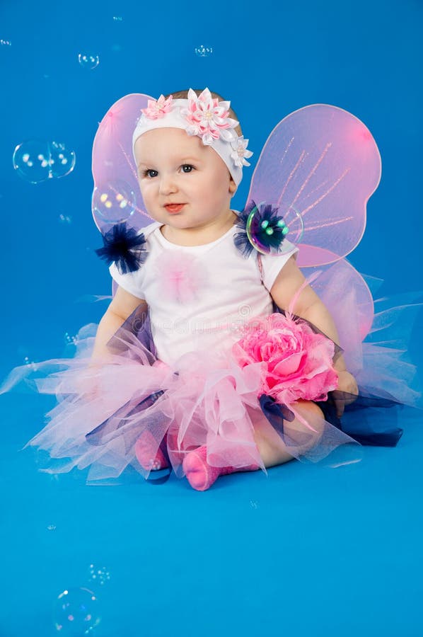 Baby Girl in Animal TuTu stock photo. Image of print 16093830