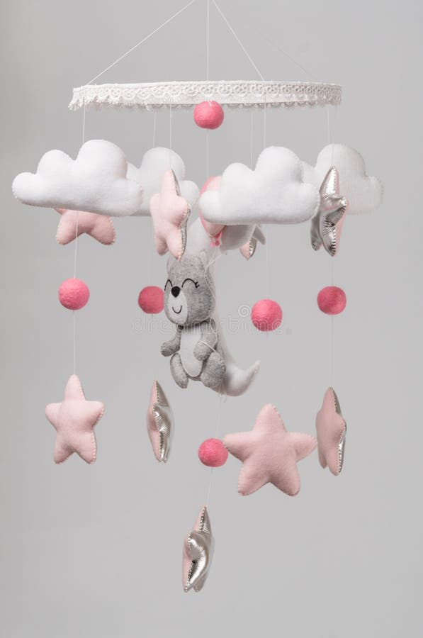 Baby Crib Mobile Kids Toys, on Light Background Stock Image Image