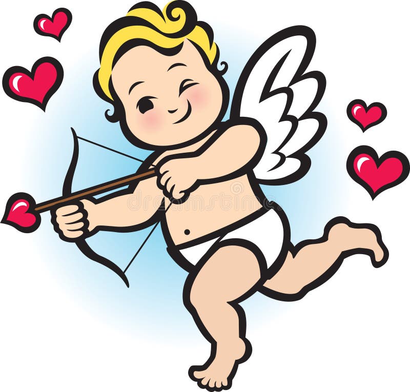 Baby Cupid stock vector. Illustration of cartoon, colored - 38994742
