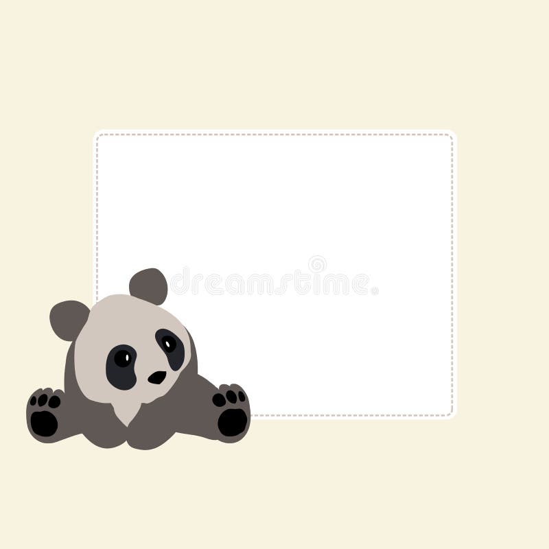 Cute Anumal Bordr / Frame With Panda. Royalty Free SVG, Cliparts, Vectors,  and Stock Illustration. Image 38908528.