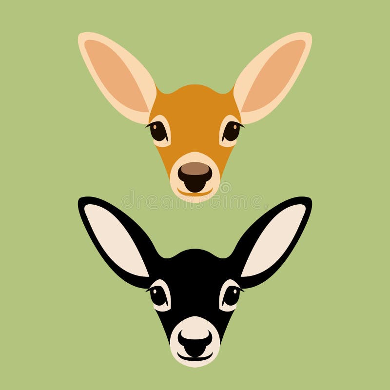 Download Baby Deer Head Vector Illustration Style Flat Stock Vector ...