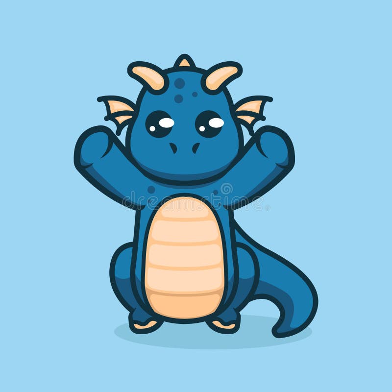 Download Cute Baby Dragon Mascot Logo Design Illustration Stock Vector - Illustration of fairy, legend ...