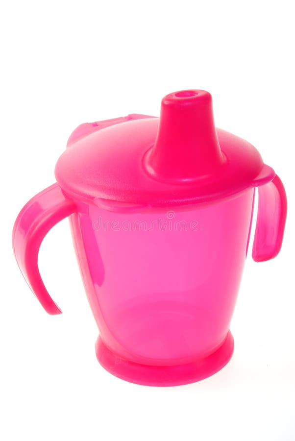 Baby drinking cup stock photo. Image of pink, daycare 4673132