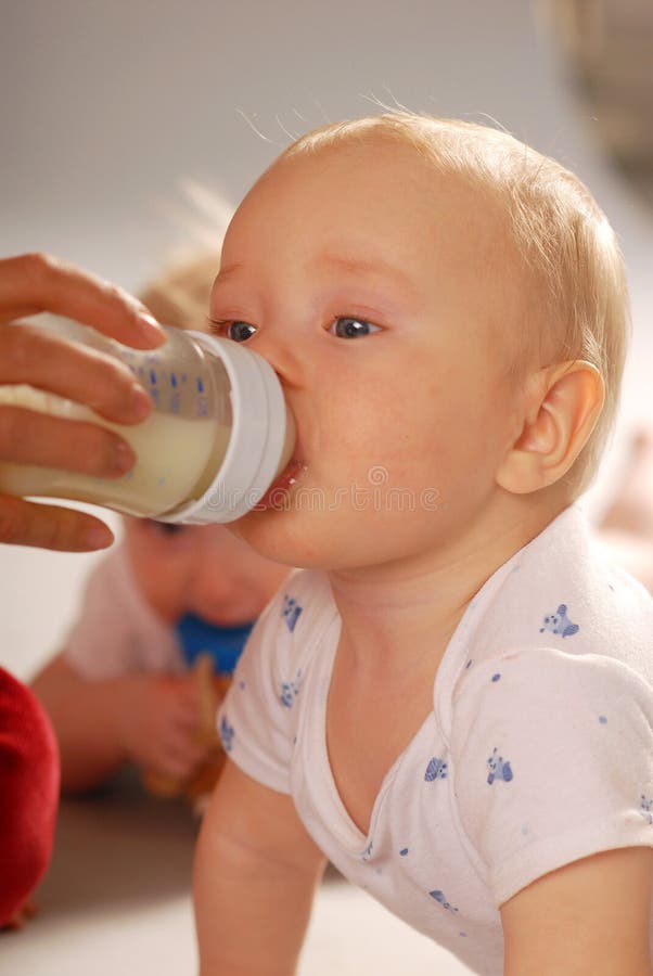 Baby drinking milk