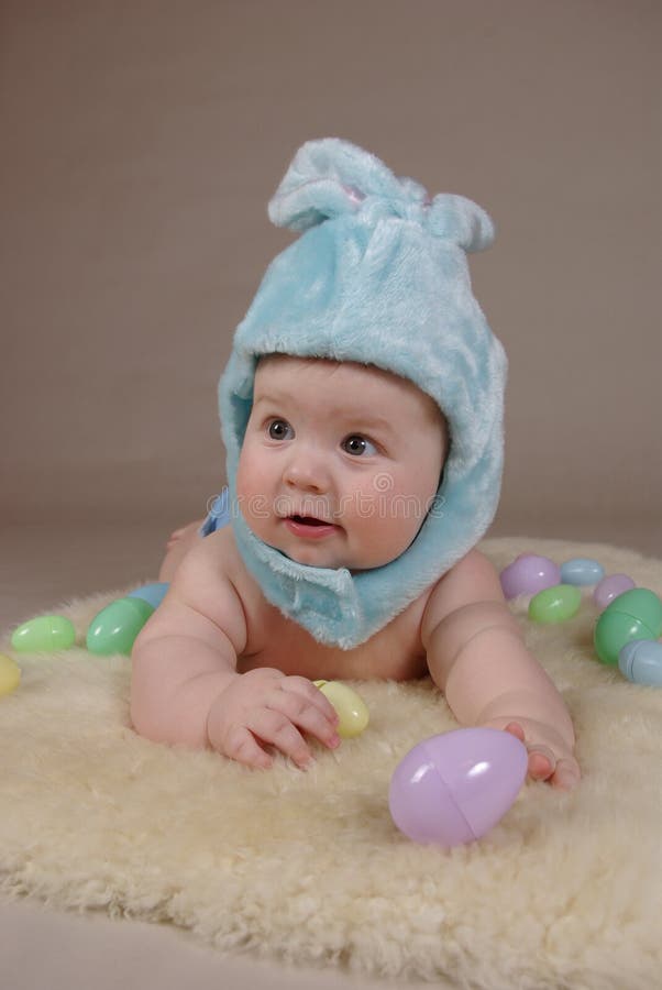 Baby in Easter Chick Costume Stock Image Image of fluff, yellow 8760553