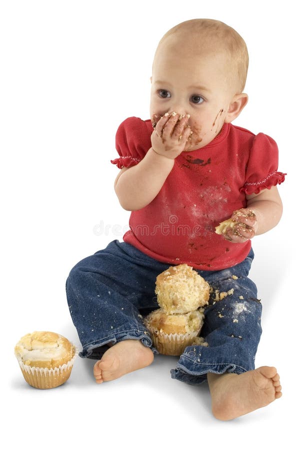 Baby Eating Muffins