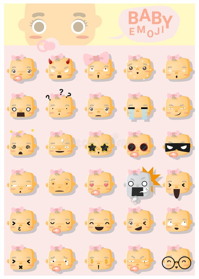 Baby Emoji Stock Illustrations 8 745 Baby Emoji Stock Illustrations Vectors Clipart Dreamstime