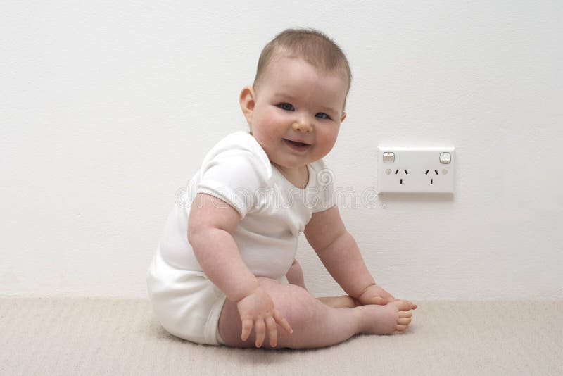 Baby en Power Point stock foto Baby en Power Point stock foto