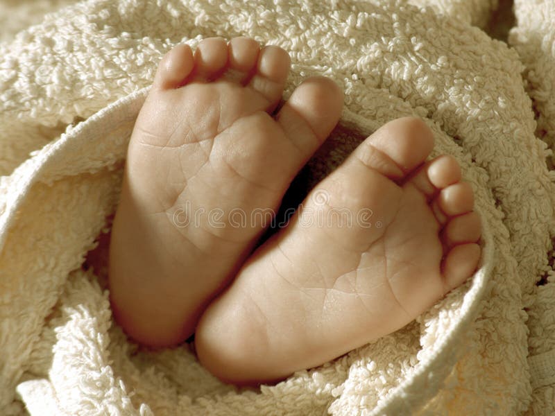 Die Unterseite der kleine baby-Füße.