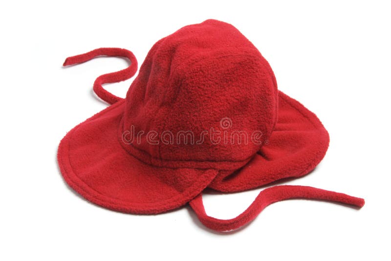 red baby bonnet