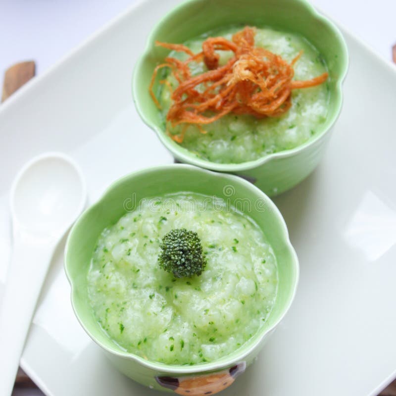 Baby Food , Bowl with Healthy Baby Food on Table Stock Photo Image of