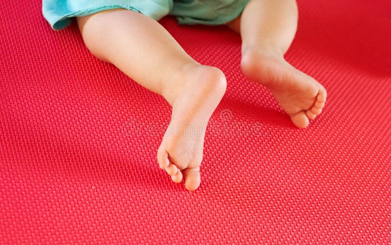 Baby foot stock image. Image of climb, climbing, towel 3792833