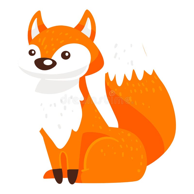 Baby Fox Character with Furry Tail, Wild Animal Stock Vector ...