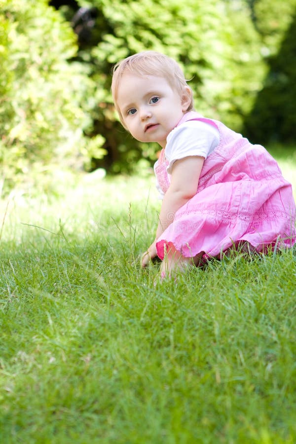 Baby in garden