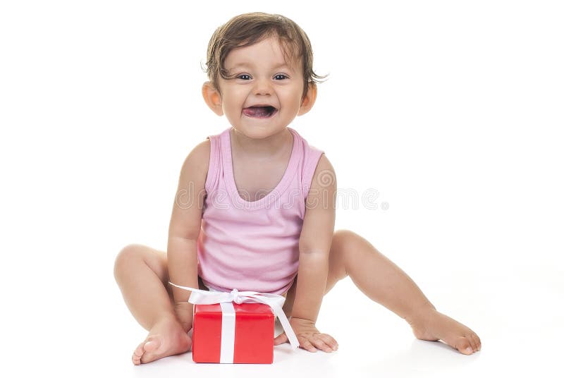 Baby Gift Box stock photo. Image of present, christmas 26570266
