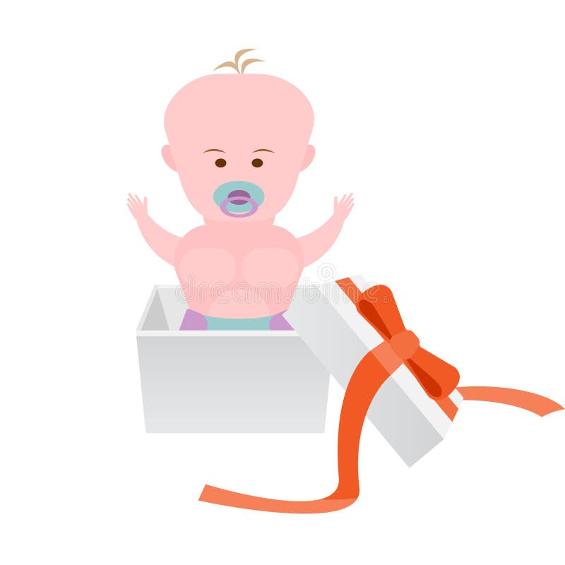 Baby gift stock vector. Illustration of child, white 34052069