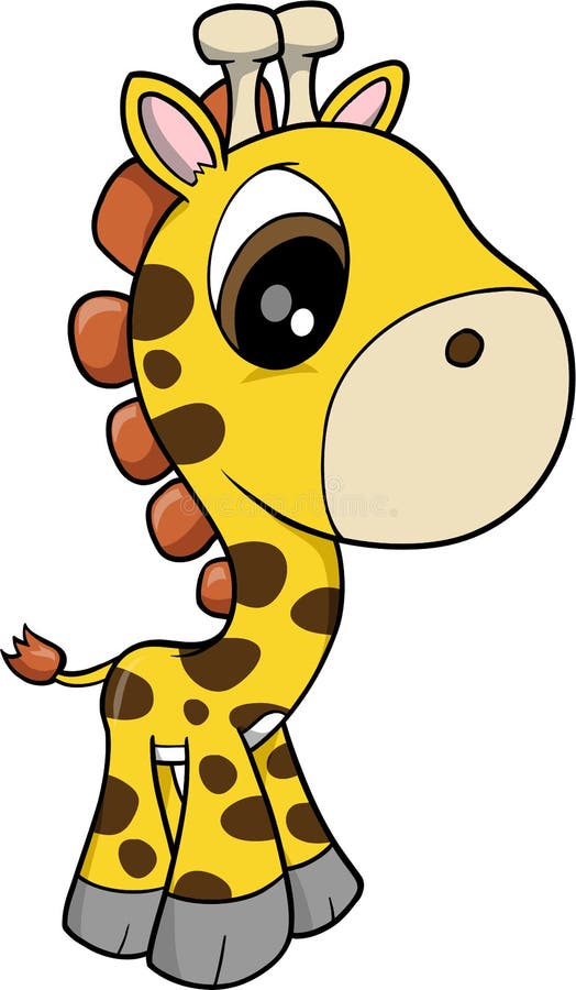Download Baby Giraffe Vector stock vector. Illustration of clip ...