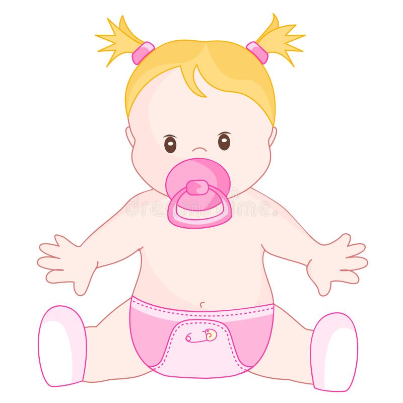 Baby girl stock illustration