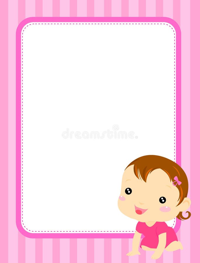 Baby girl stock illustration