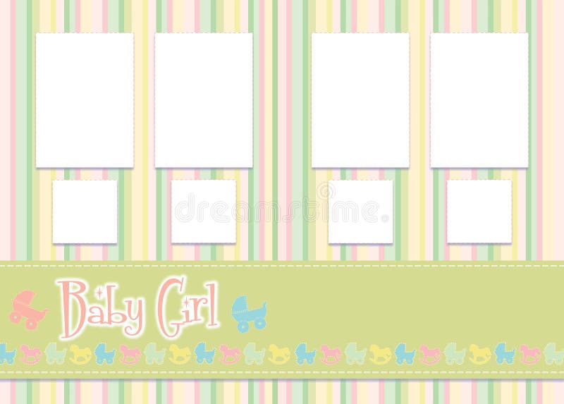 Baby album page. stock vector. Illustration of cute, color 25306887