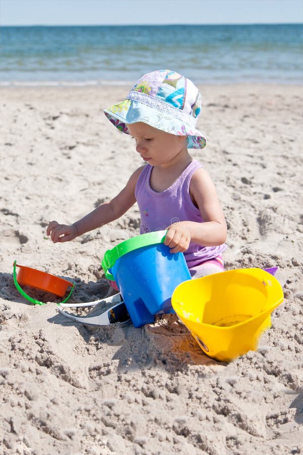 Baby girl on the beach