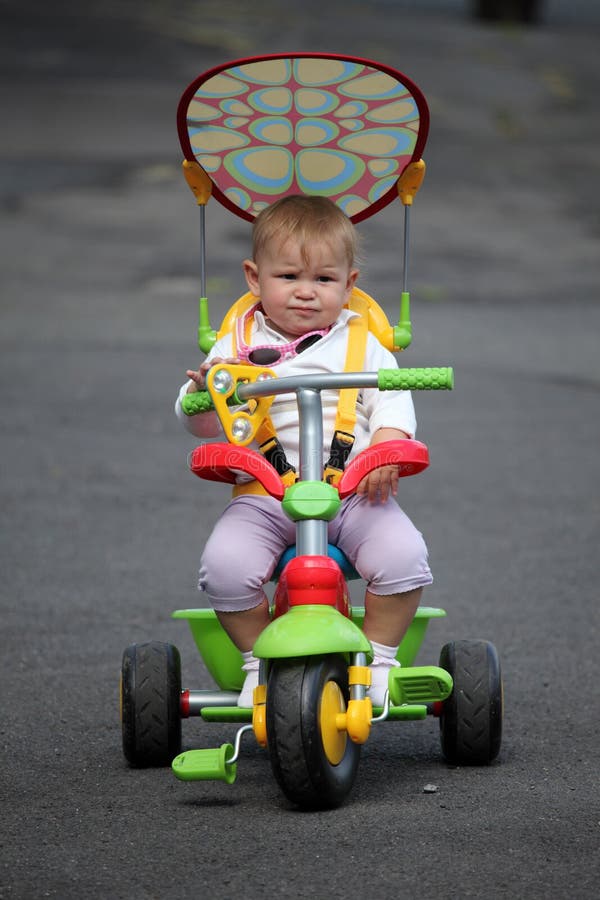 Baby on bike stock image. Image of caucasian, child, toddler 20467113