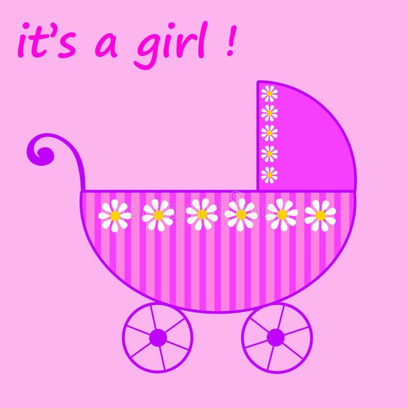 Baby girl born stock illustration. Illustration of beginning 18415778