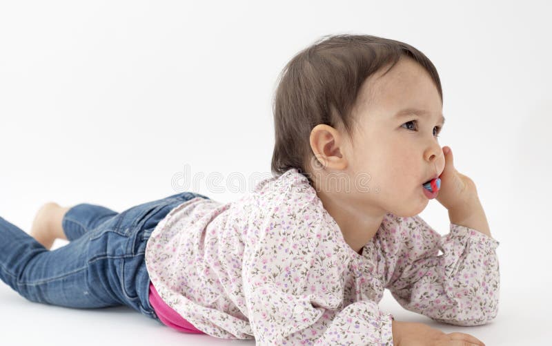 Kid cleans a teeth stock image. Image of toothbrush, oral ...