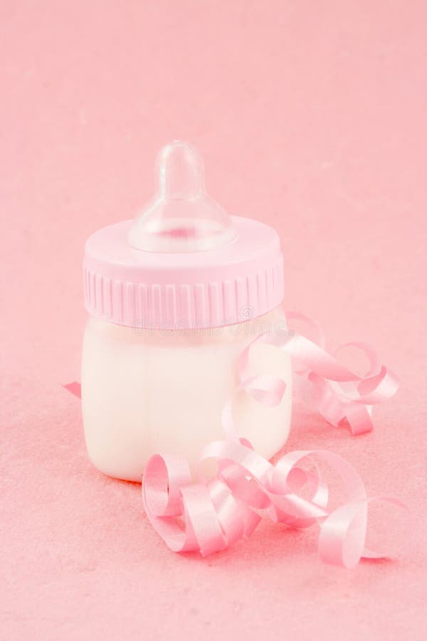 Baby girl milk bottle stock photo. Image of party, babybottle 6805296