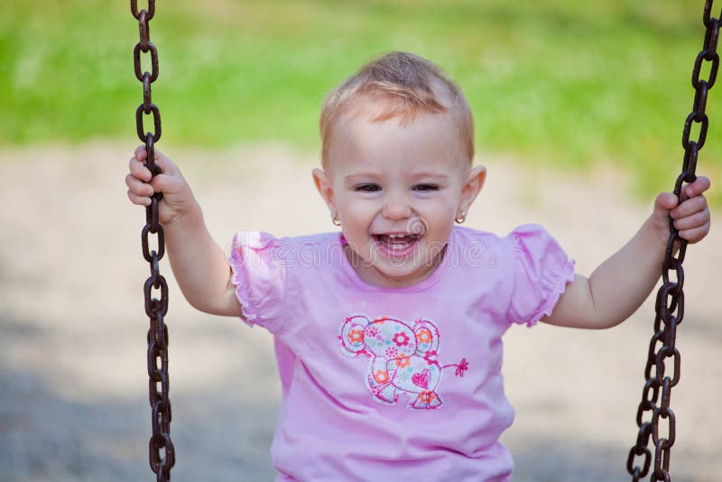 Baby girl outdoor royalty free stock photo