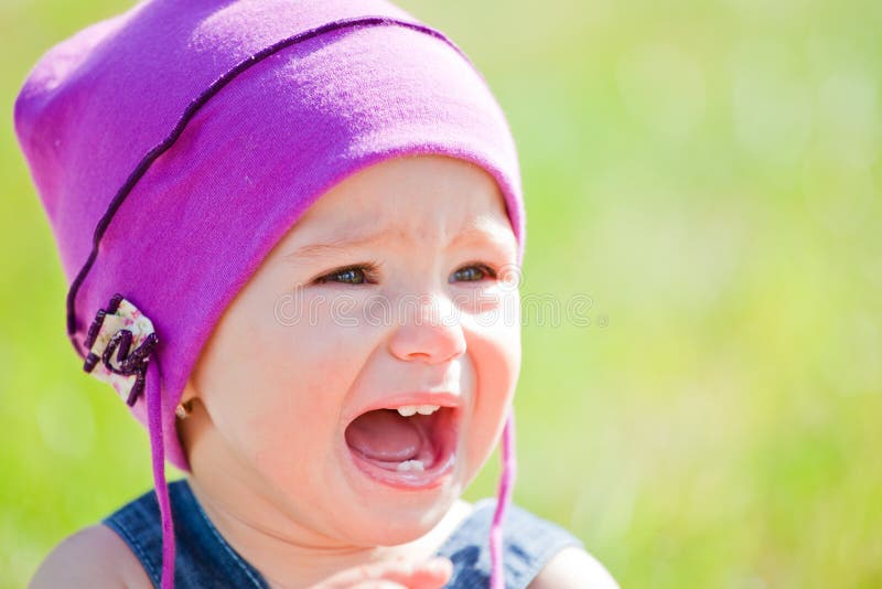Baby girl outdoor royalty free stock image