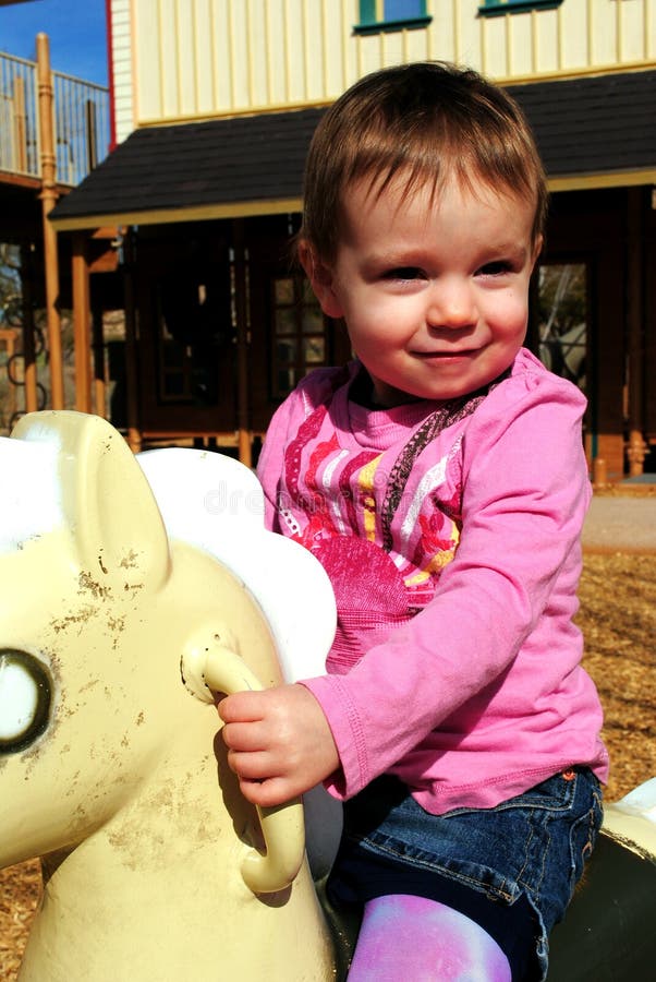 Baby Girl Playing at Park