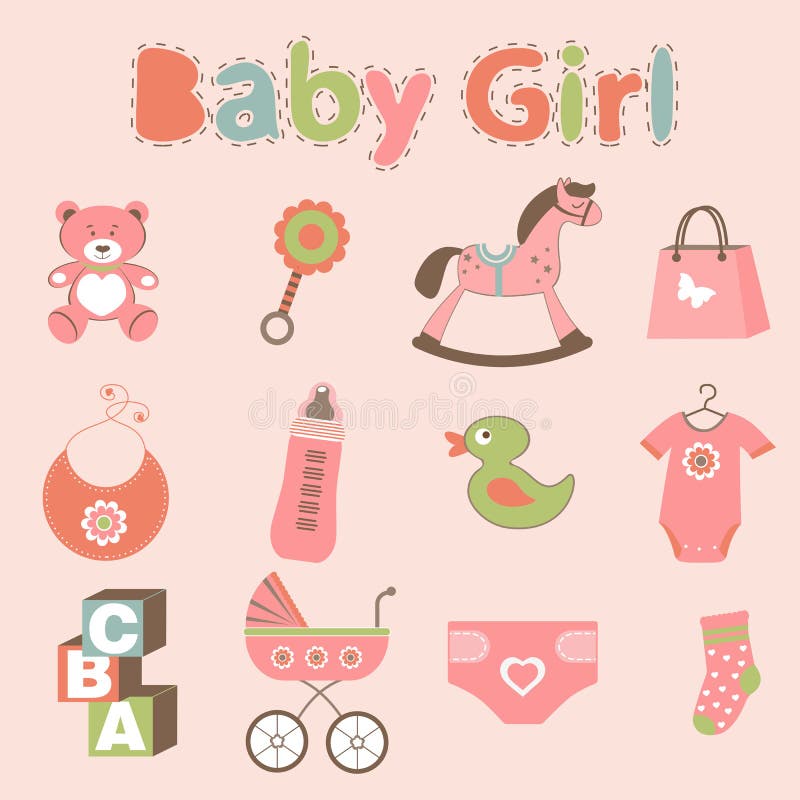 Pink Baby Shower Background Stock Vector Illustration of wallpaper