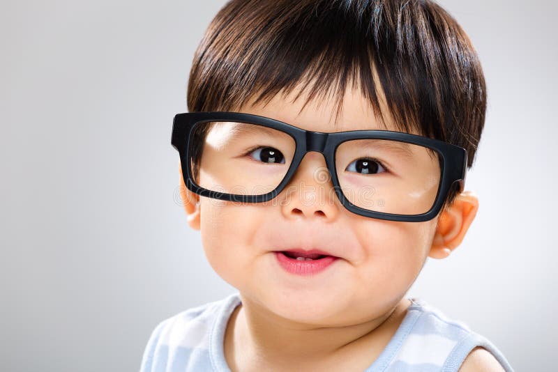Baby with glasses stock photo. Image of face, babe, clever 40944298