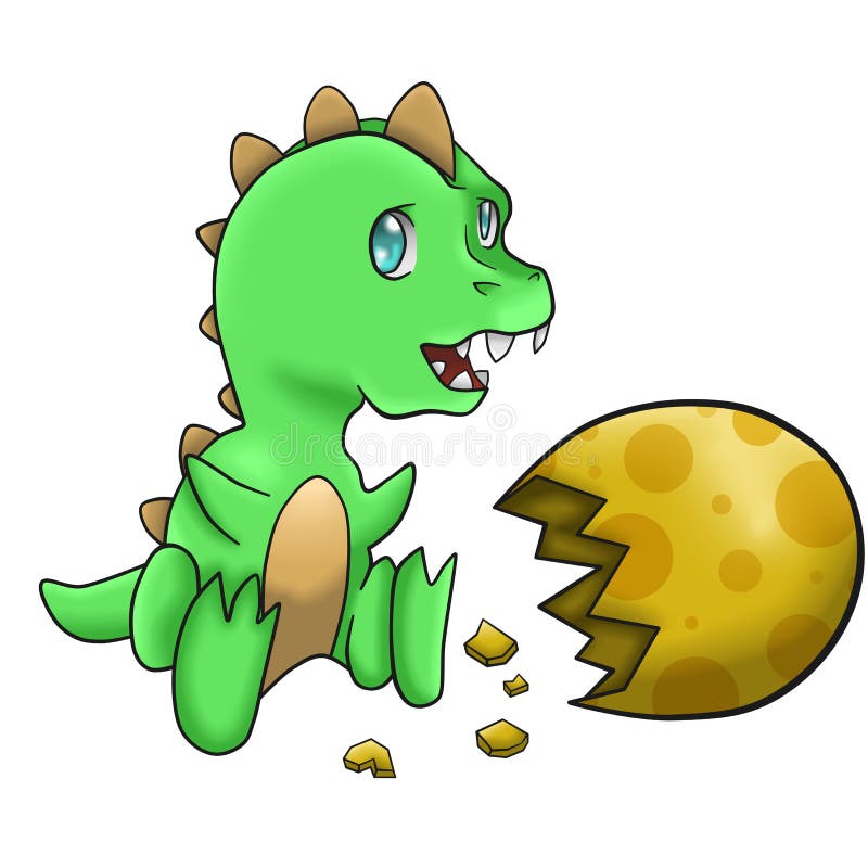 Baby Green Dinosaur vector illustration Baby Green Dinosaur vector illustration