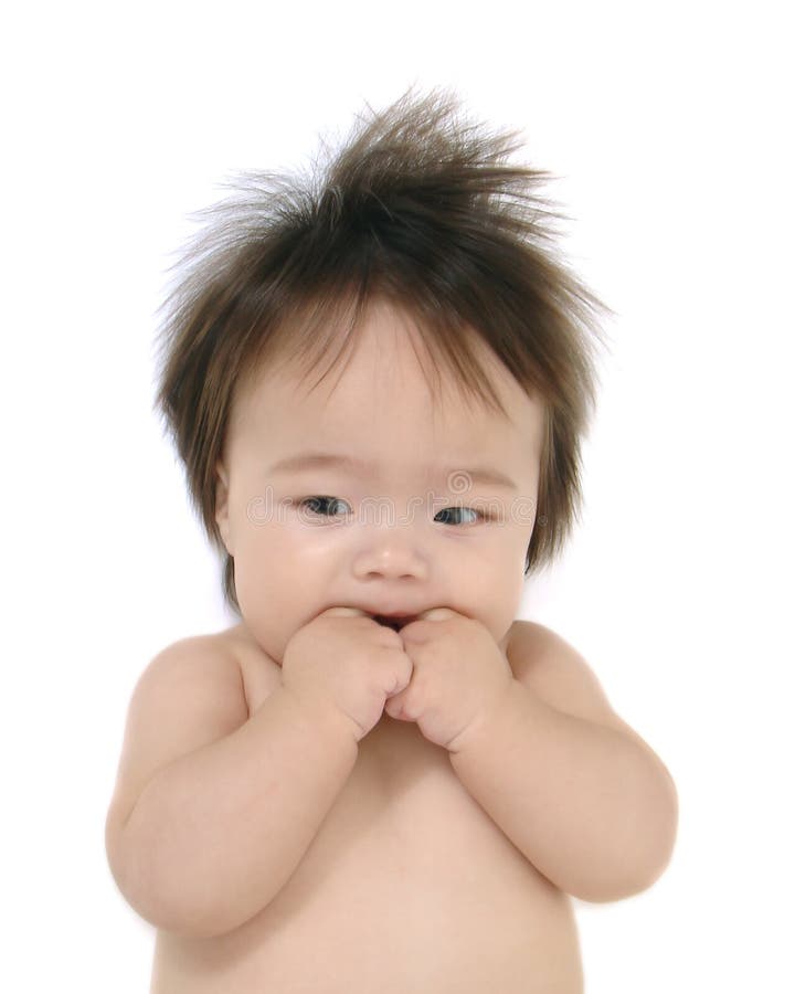 infant hands in mouth