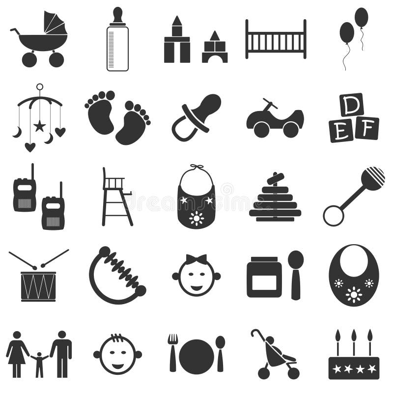 Baby icons royalty free illustration