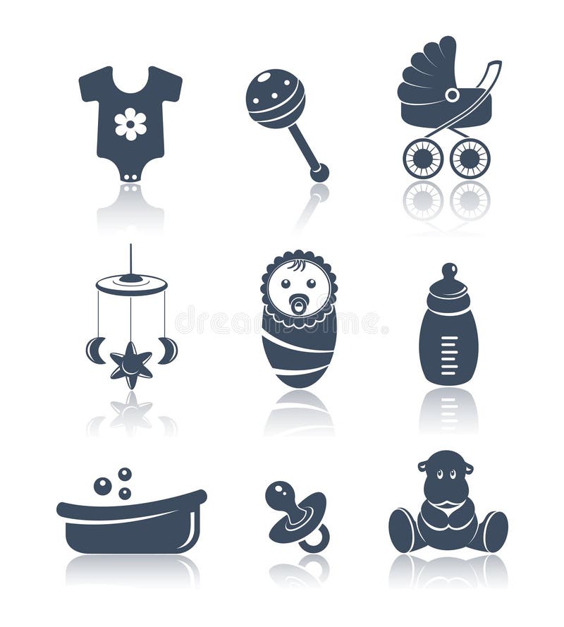 Baby logo elements stock vector. Illustration of icons 5166212