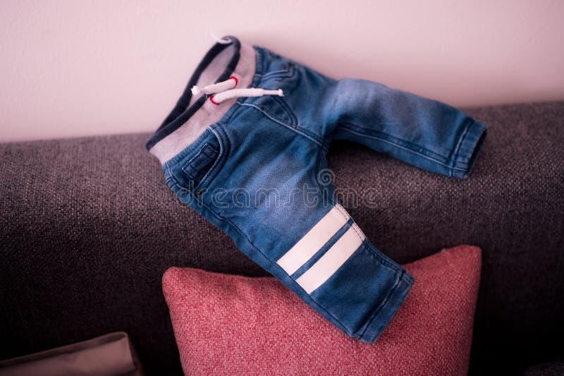 Baby jeans pants stock image. Image of modern, jeans 259143975