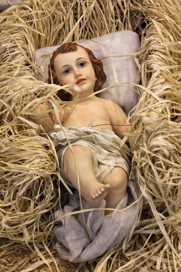 A baby Jesus Christmas decoration.