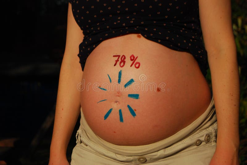Baby loading at 78% stock photography Baby loading at 78% stock photography